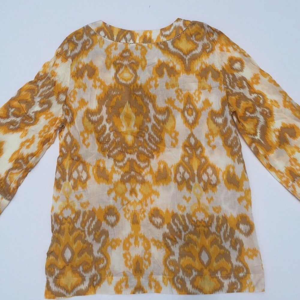 White Stag Yellow Print Peasant Style size Large